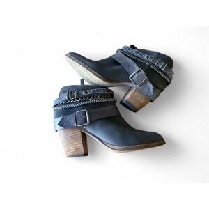 Dolce Vita Yazmin Motorcycle Block Heel Solid Boots for Women Size 7 Great Cond.